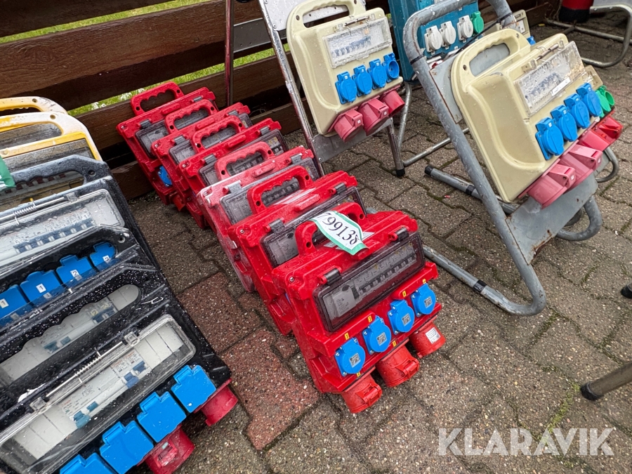 Byggestrømtavler 6 styk