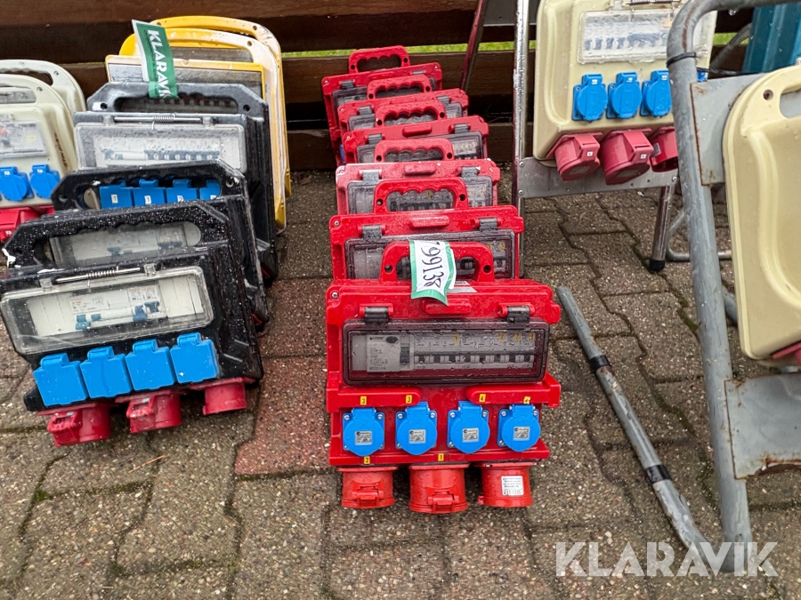 Byggestrømtavler 6 styk