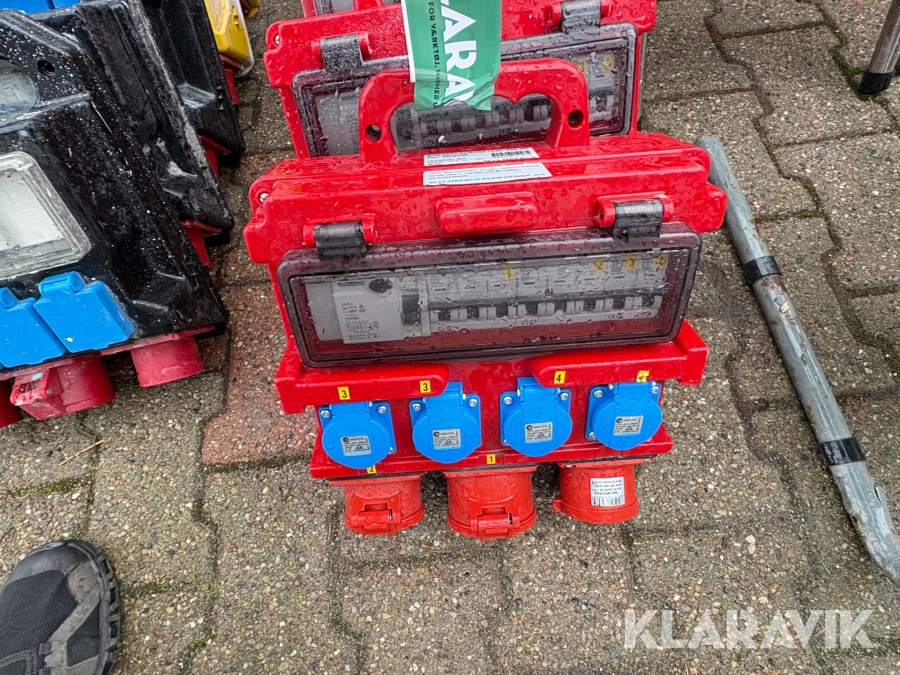 Byggestrømtavler 6 styk