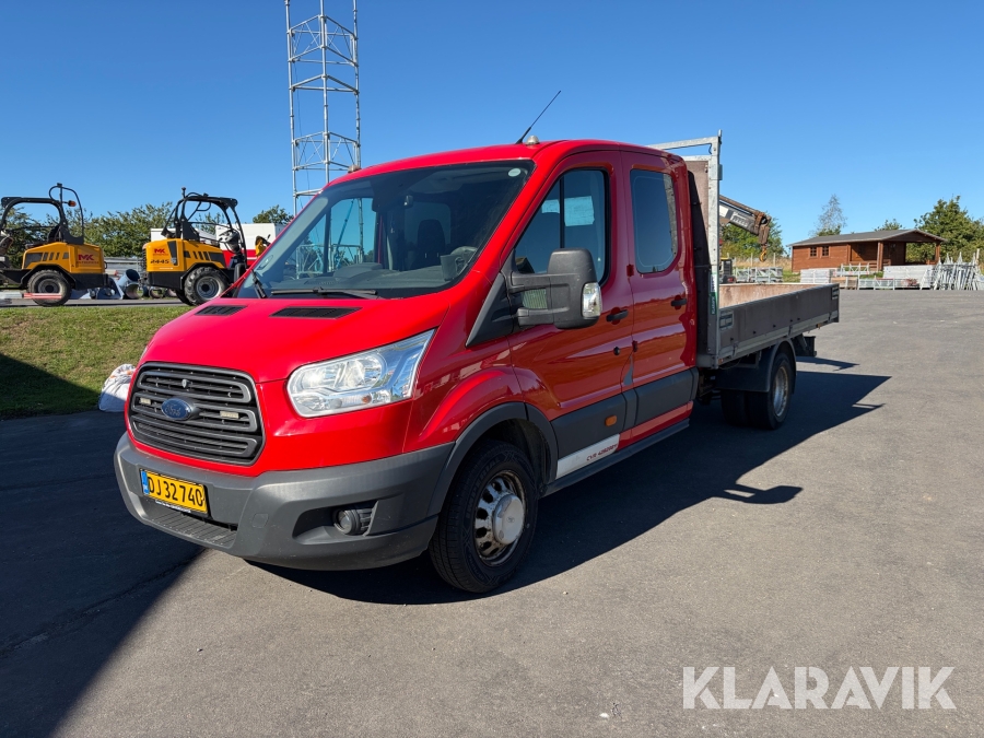 Mandskabsvogn Ford Transit, 2.0 TDCI 170 HK Double Kabine med kran