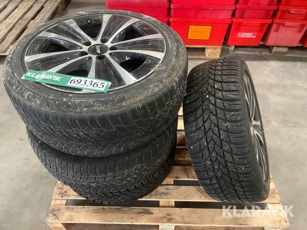 Alufælge med vinterdæk Alutec 18”  5hul