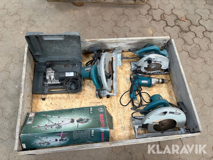 Håndværktøj Bosch, Makita, Berner 6 enheder