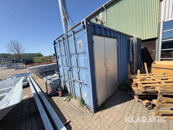 Pillefyr og silo i container CN / Stoker CN80