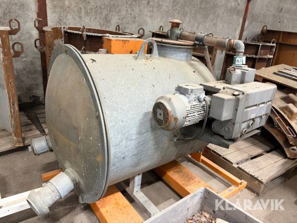 Industriel vakuumpumpe Becker U 2.100 SB-48 med vakuumbeholder og elmotor