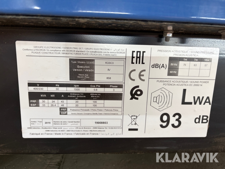 Generator Kohler K33C3