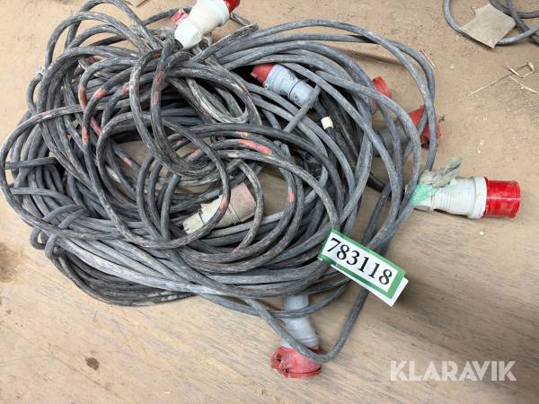 Kabler Blandet Fabrikat CEE 16A 380 V 6 styk.