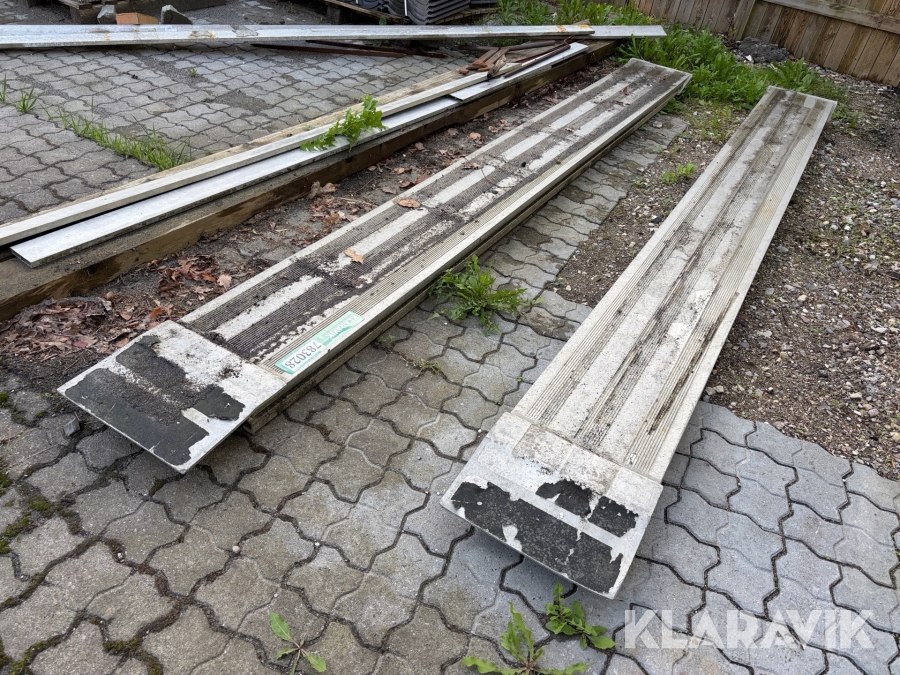 Kraftige aluminiums køreramper 2 styk  – 370 cm