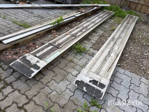 Kraftige aluminiums køreramper 2 styk  – 370 cm