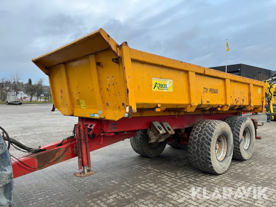 Entreprenørvogn Pronar -Præstbro T 701-S 23 tons tipvogn