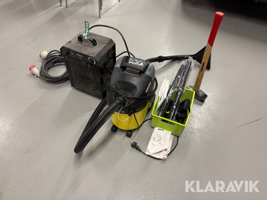 Varmeblæser vådstøvsuger og diverse Kärcher SE 5.100 samlet lot
