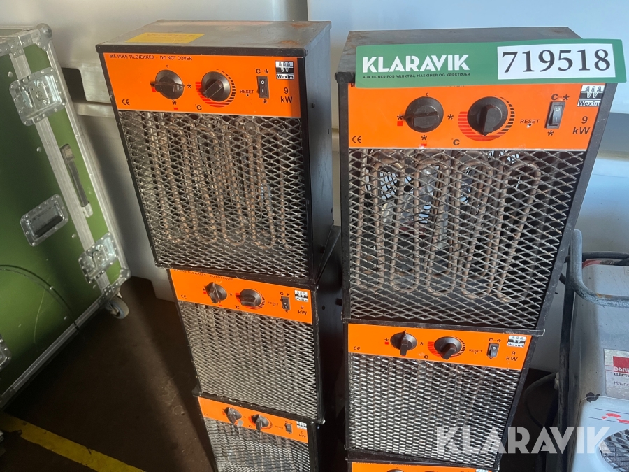 Varmeblæsere Wexim 9kw 7 styk