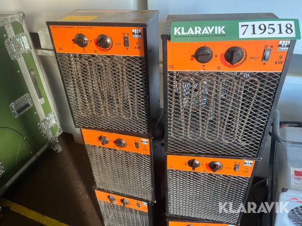 Varmeblæsere Wexim 9kw 7 styk