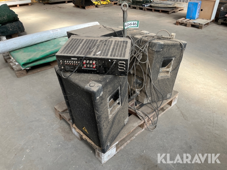 Anlæg og højtalere til ridehal