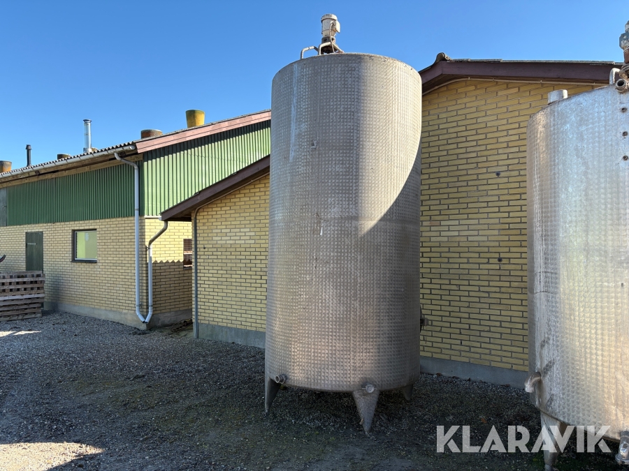 Rustfri ståltank med omrører