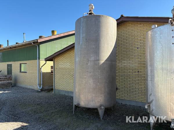 Rustfri ståltank med omrører