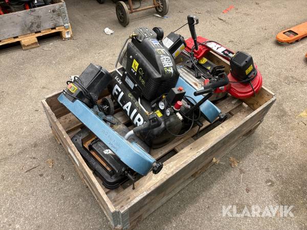 Båndsave og kompressor - 4 styk