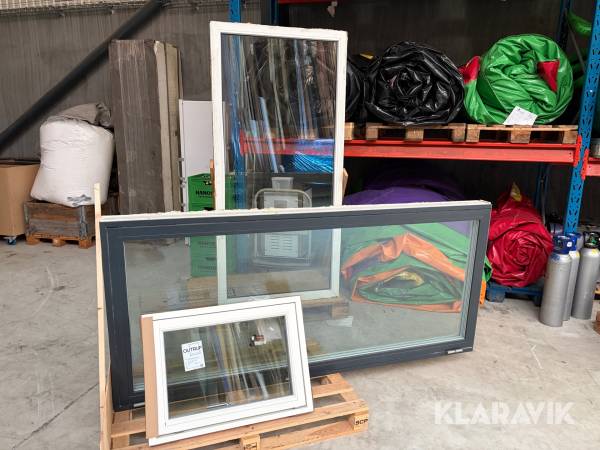 Terrassedør, glasparti og vindue - 3 styk