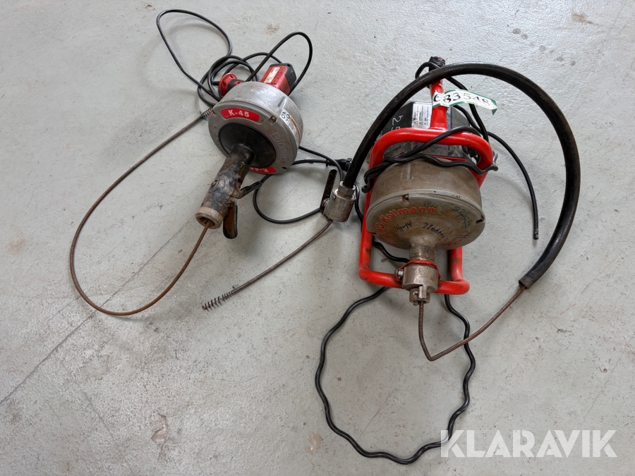 Afløbsrensere Ridgid K-45 og K-40 - 2 styk