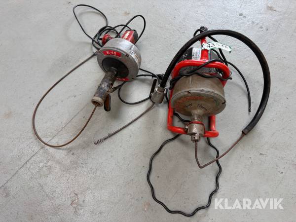 Afløbsrensere Ridgid K-45 og K-40 - 2 styk