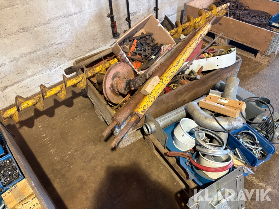 Blandet parti dele til mejetærsker og kornudstyr