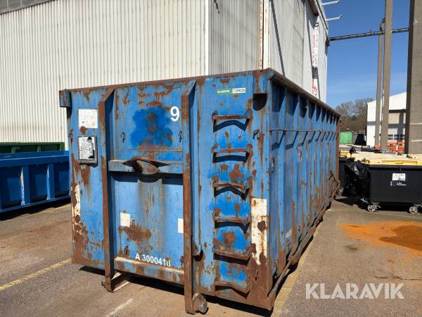 Åben container med dobbelt bagdør