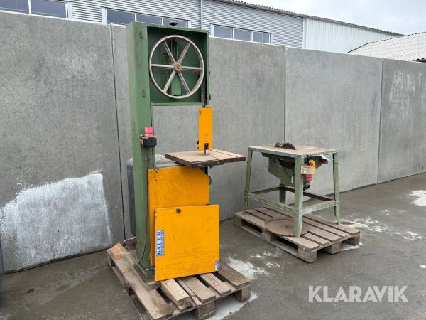 Lot: båndsav, rundsav og lufttank Bauer og ipl 3 dele