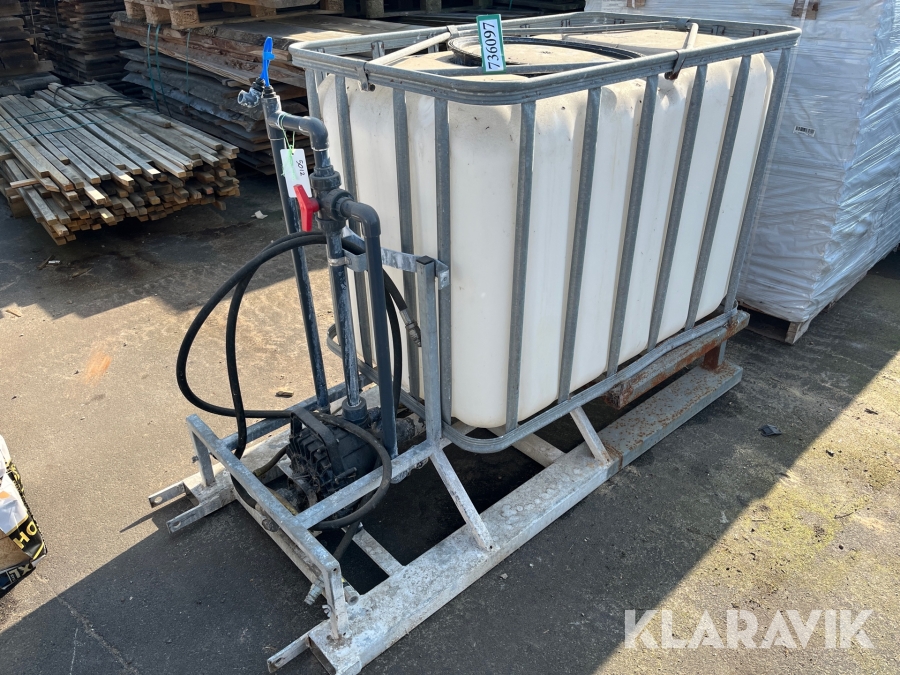 Palletank til kalkudkægning passer til pallegafler