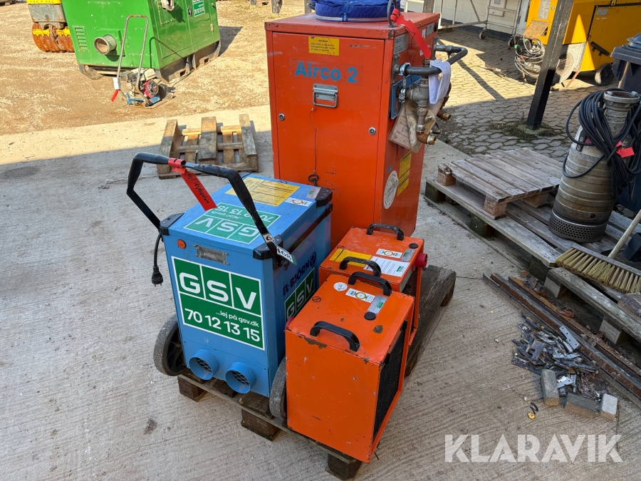 Affugter & varmeblæser Elbjørn / Rem 4 styk