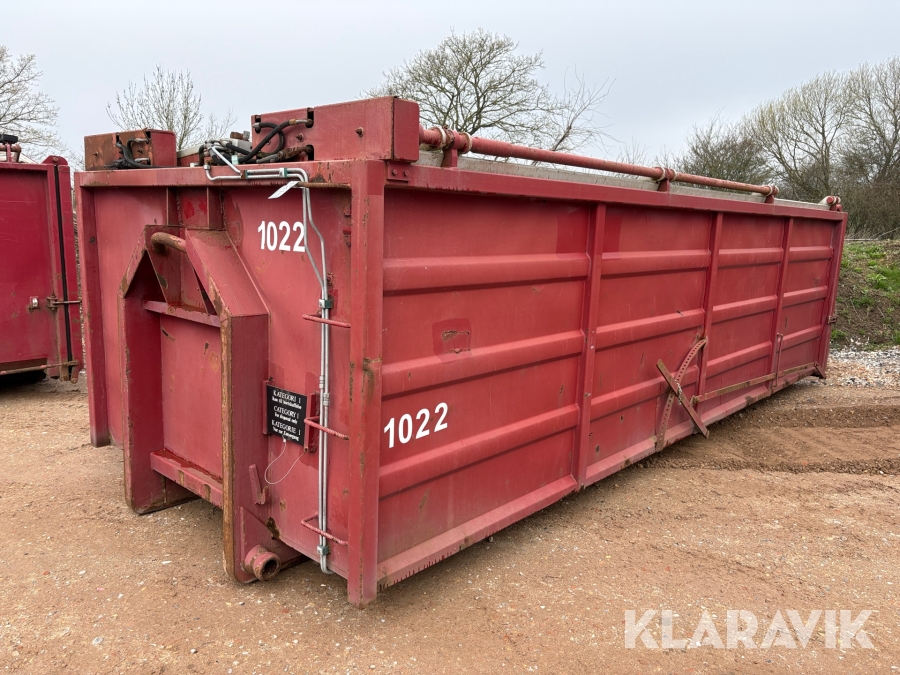 Kroghejscontainer med låg