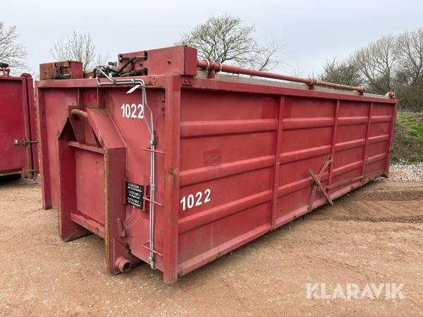 Kroghejscontainer med låg