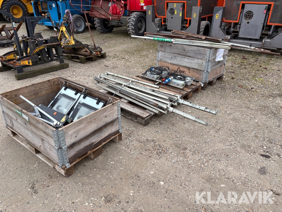 Byggeplads belysning 4 paller