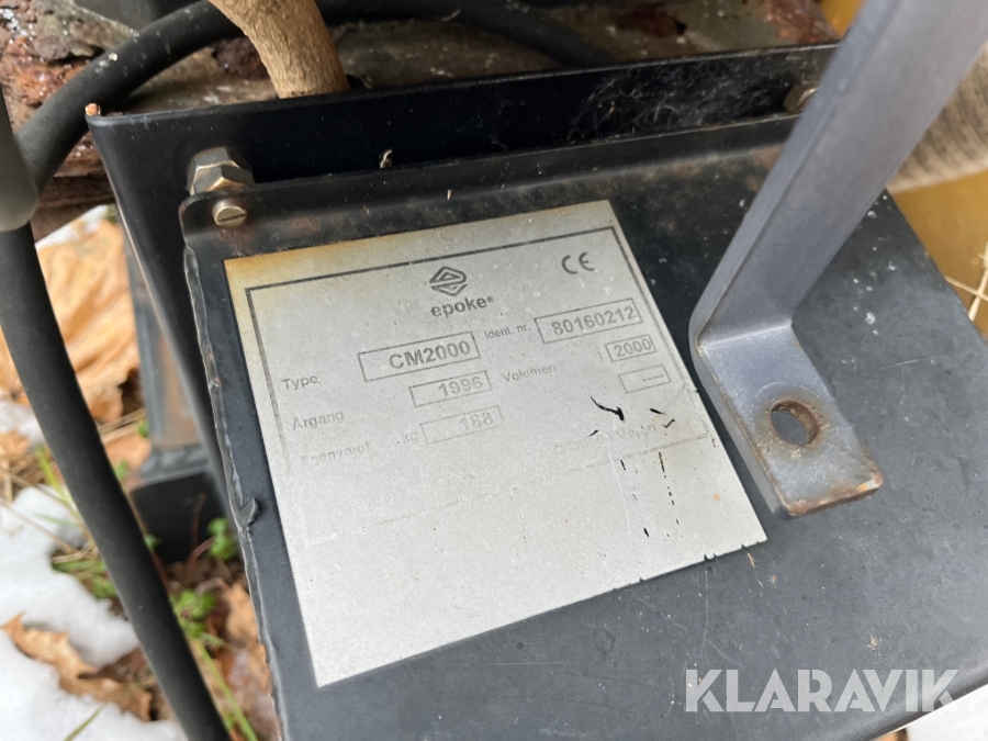 Tank anlæg Epoke CM2000, Nyborg, Klaravik auktioner