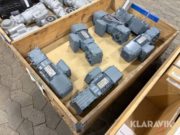 Elmotorer med gearmotorer / snekkegearmotorer SEW WA30 6 styk