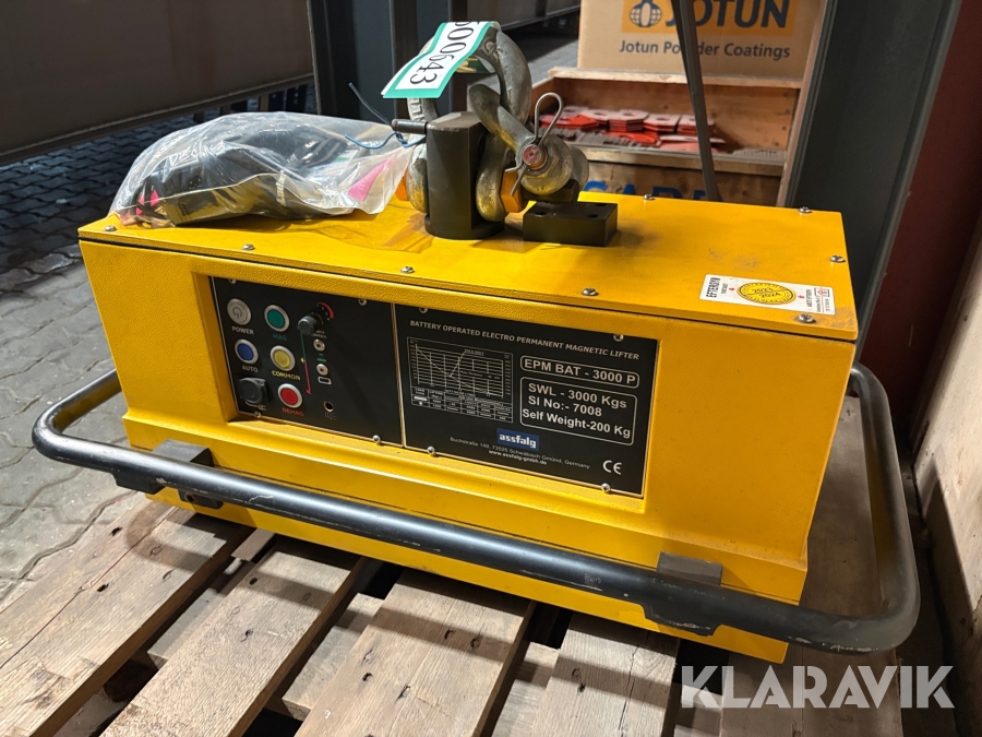 Løftemagnet Assfalg EPM BAT - 3000 P