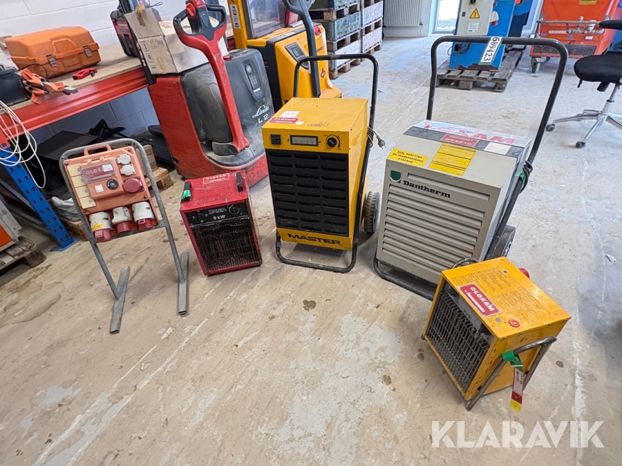 Affugtere og varmeblæsere 5 styk