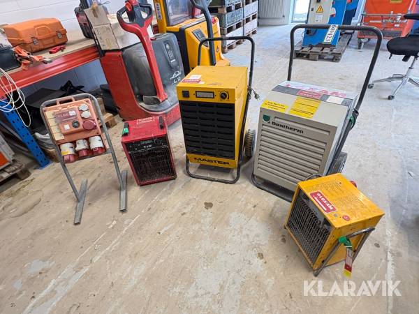 Affugtere og varmeblæsere 5 styk