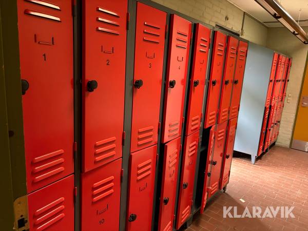 Garderobeskabe Blika - 26 skabe i alt