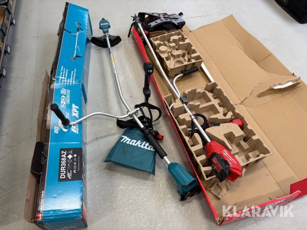 Buskryddere Makita + Milwaukee DUR368AZ + M18 2 enheder