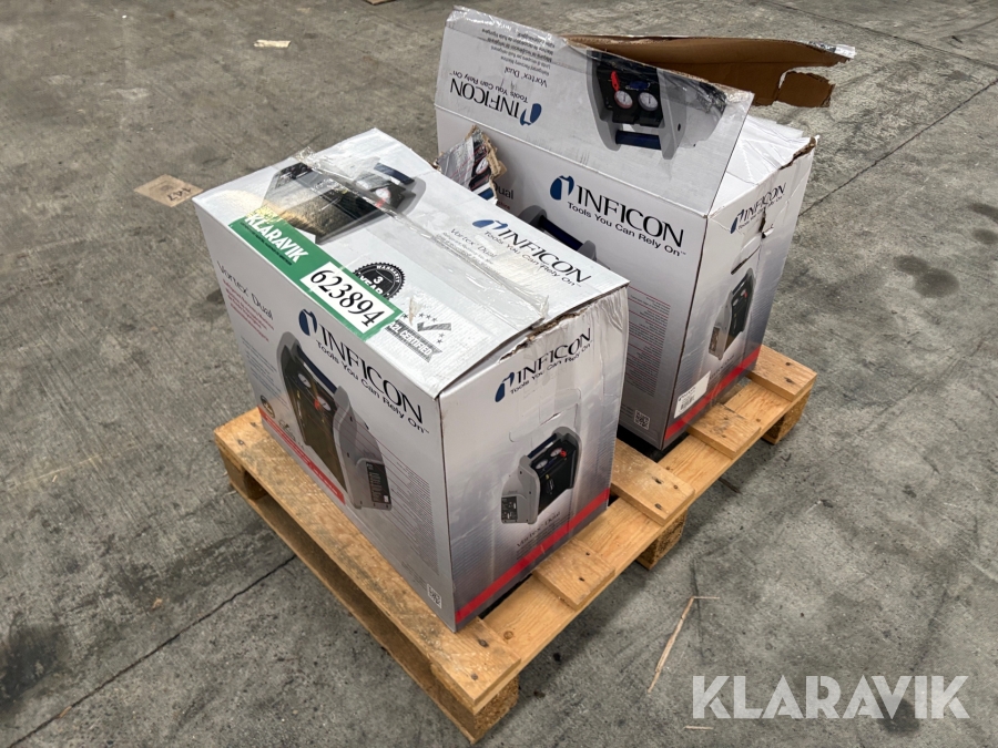 Tømmeaggregat Inficon Vortex Dual 230V 2 styk