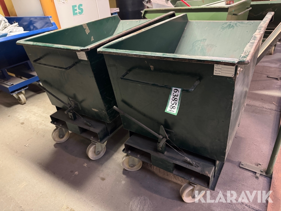 Vippecontainer 300Liter 2 styk 