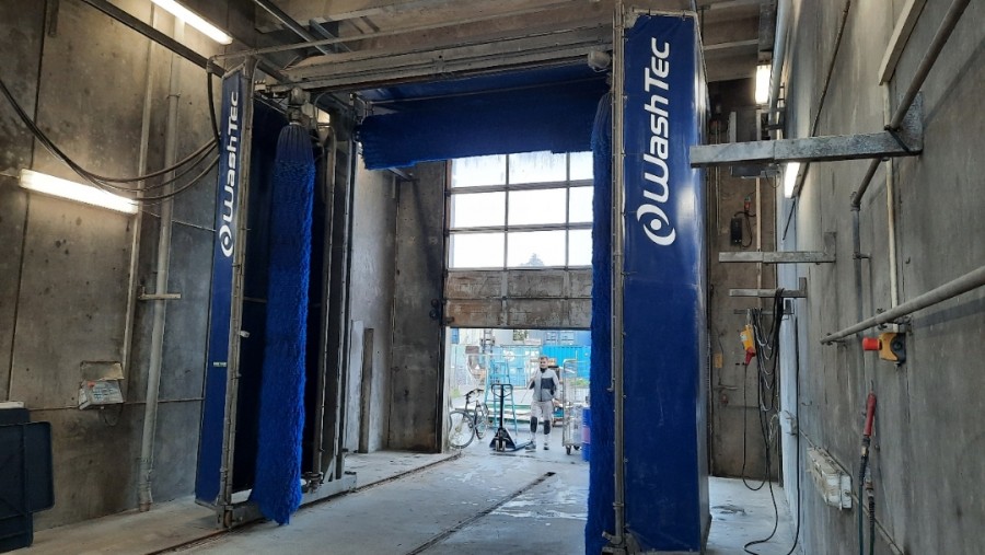 Vaskemaskine lastbil