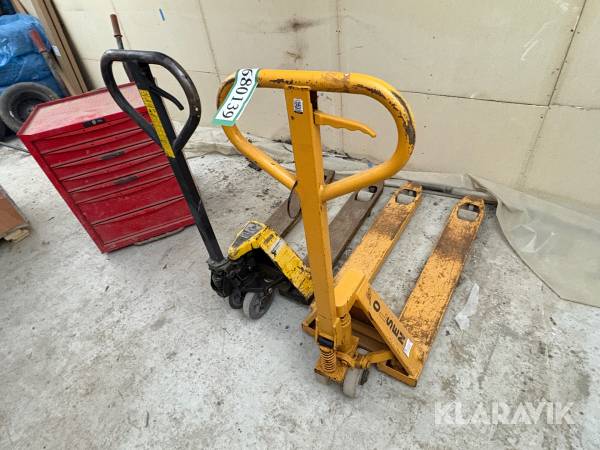 Palleløftere HPT / jungheinrich 2500/2000 kilos 2 styk