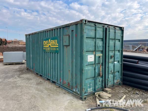 Container 20 fod med 20 m3 letklinker/lecanødder