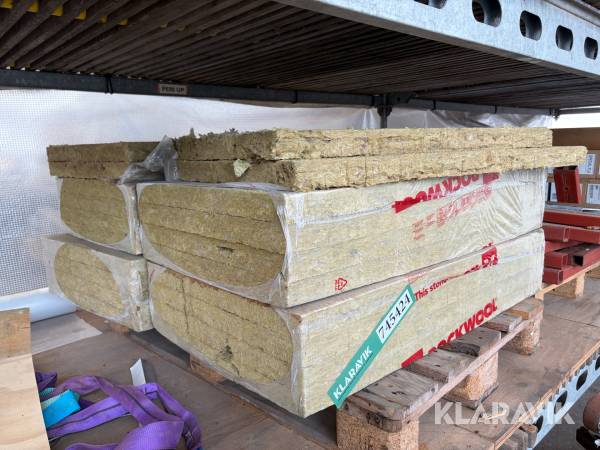 Isolering Rockwool Isoleringsplader 19 fulde plader + en beskåret plade