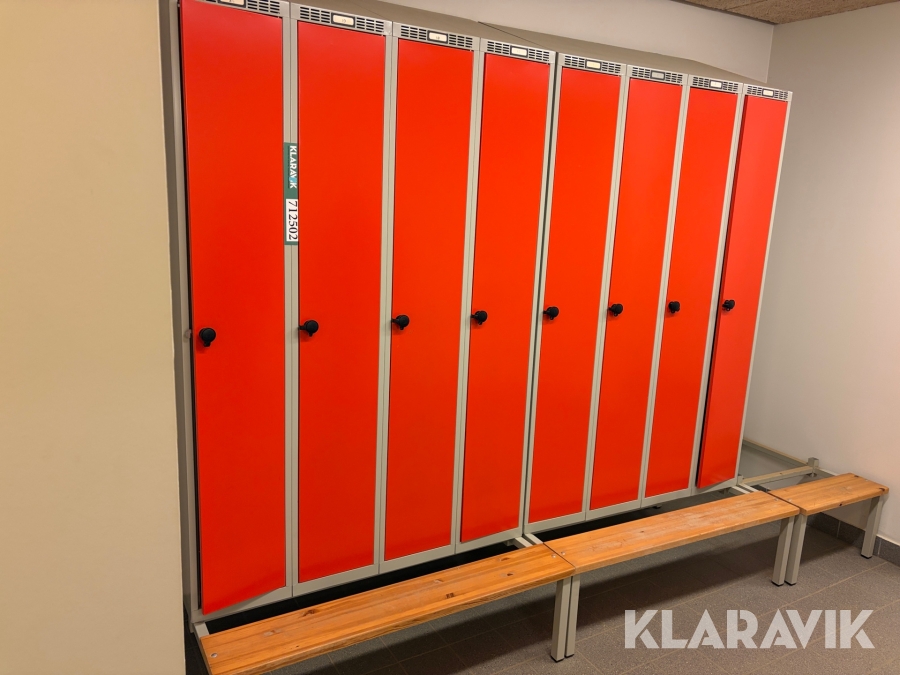 Garderobe skabe Blika - 2 sektioner af 4 skabe