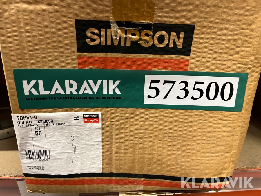 Beslag Simpson Spær beslag 100stk