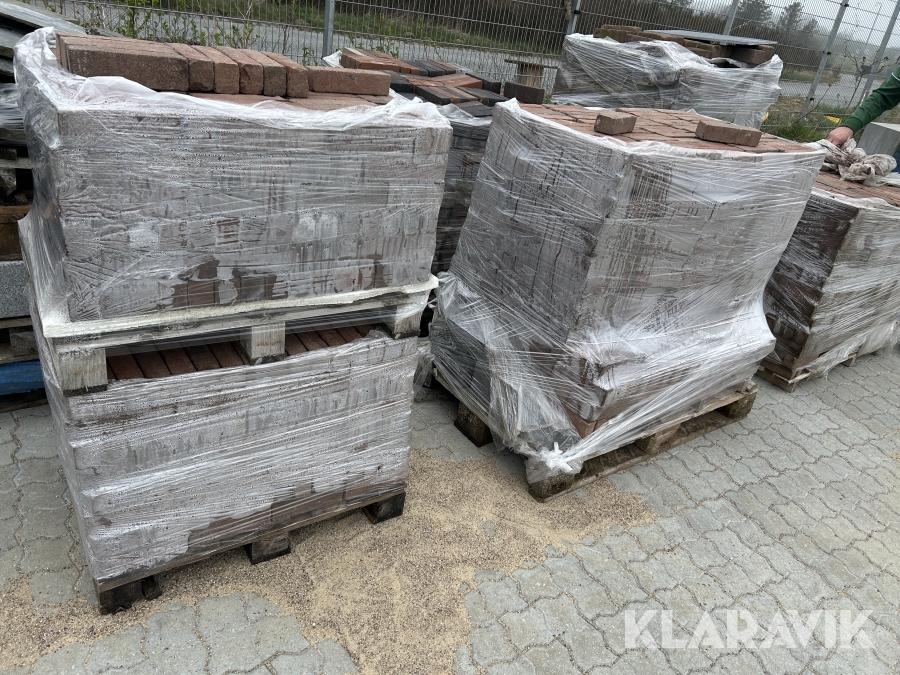 Havefliser Ca 2000 styk, rød