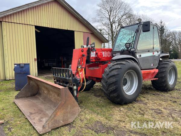 Teleskoplæsser Manitou MT 835-120 LS med skovl og gafler