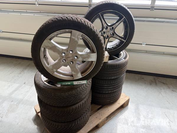 Fælge med dæk Continental 225/45 R17, 2 Sæt