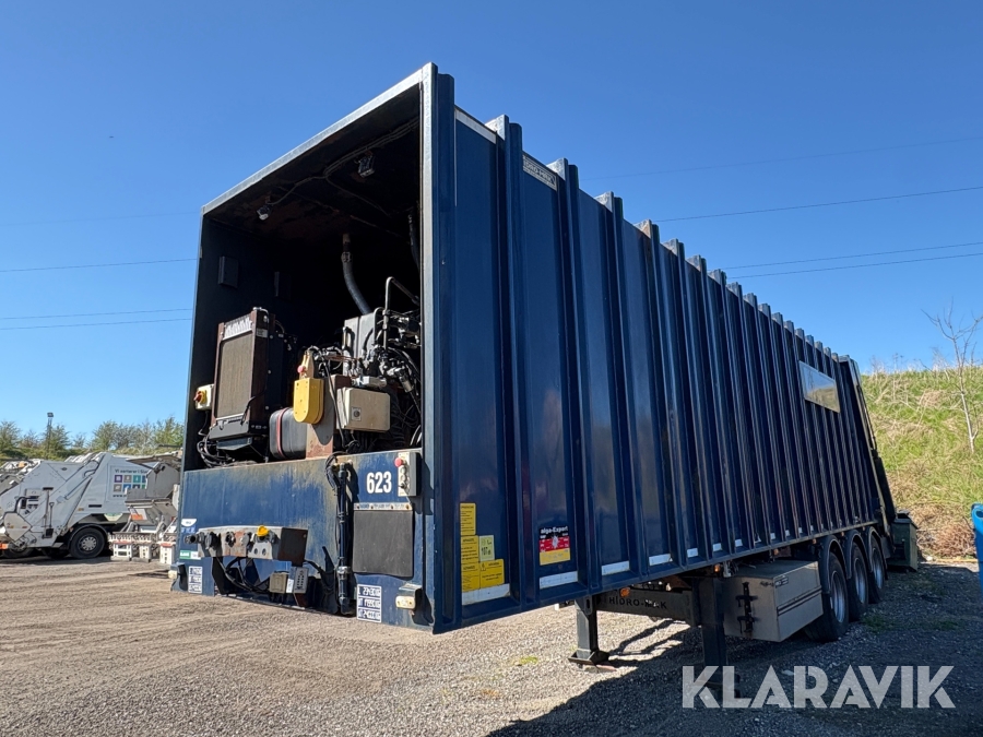 Trailer Yalcin Platform Semi trail med komprimator